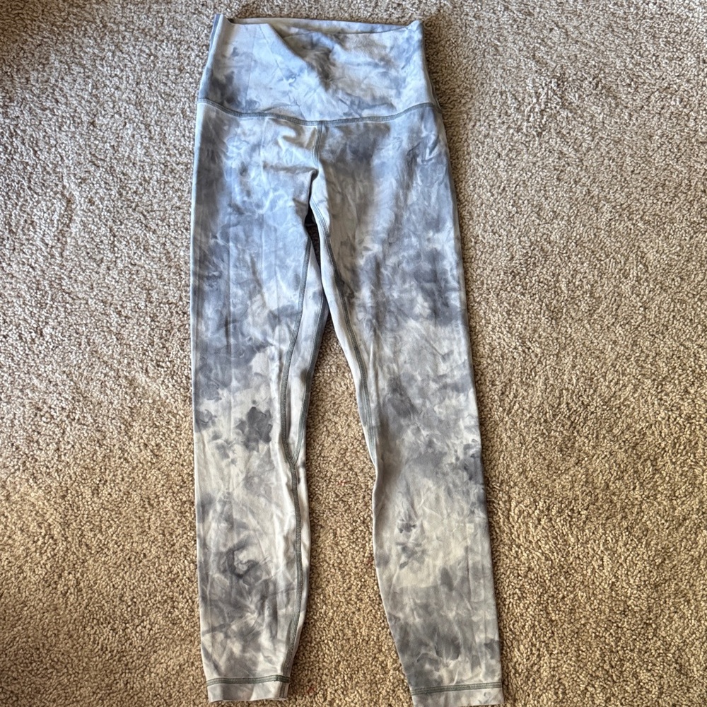 Lululemon Athletica Tie-Dye Gray Leggings